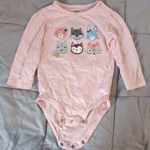 Carter's Pink Animal Friends Bodysuit